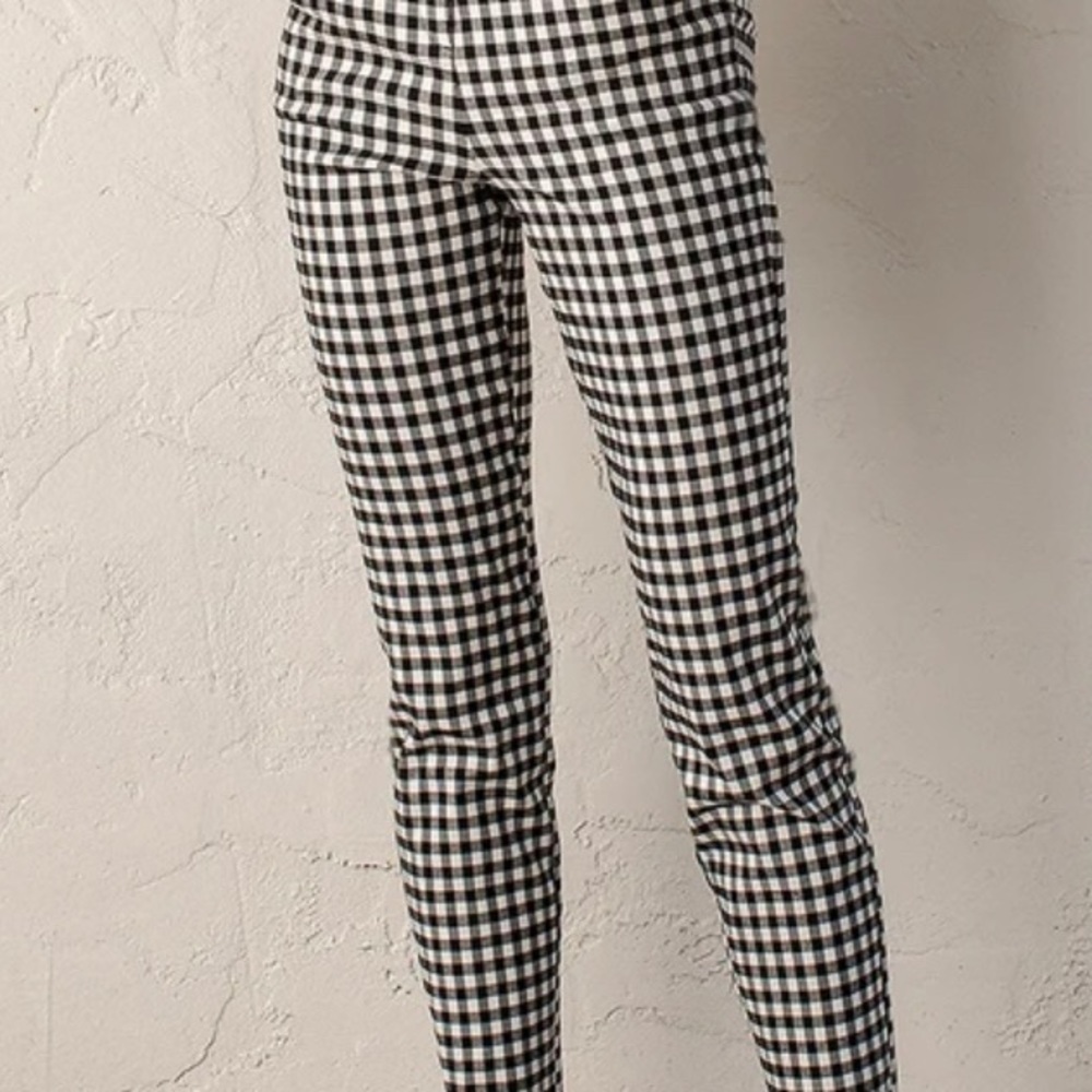D. JEANS NEW YORK Cropped Gingham Jean